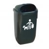 Poubelle plastique verte à hygiène canine