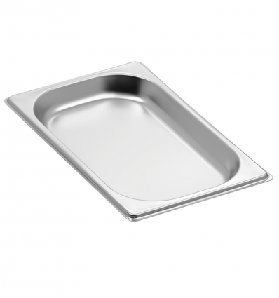 Bac gastro gn 1/4 20 mm en acier inoxydable
