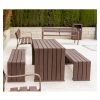 Table de picnic recyclée avec bancs