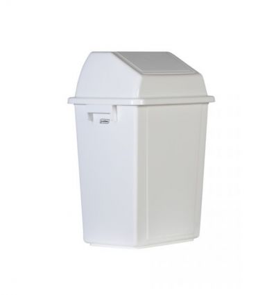 Poubelle murale intérieure en plastique blanche 20L