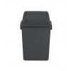 Poubelle murale intérieure en plastique 40L Grise dos