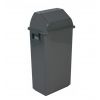 Poubelle murale intérieure en plastique 80L Grise