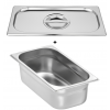 Bac gastronorme gn 1/3 100 mm en inox avec couvercle