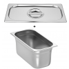 Bac gastronorme gn 1/3 150 mm en inox avec couvercle