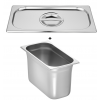 Bac gastronorme gn 1/3 200 mm en inox avec couvercle