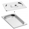 Bac gastronorme gn 1/4 20 mm en inox avec couvercle	