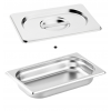 Bac gastronorme gn 1/4 40 mm en inox avec couvercle