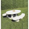 Table de pique nique collectivité ovale en béton