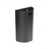 Poubelle murale intérieure en acier 40L noire vue de biais