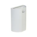 Photo : Poubelle murale demi lune en acier Blanc - 20 L