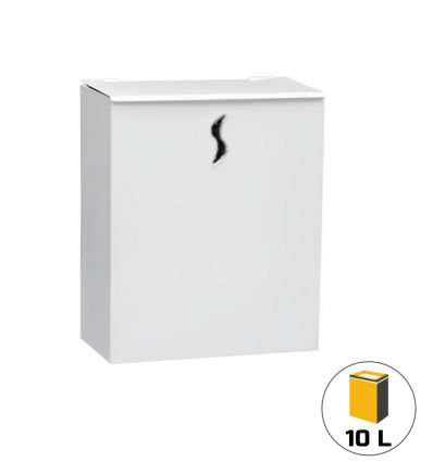 Poubelle sanitaire murale avec pictogramme 10L