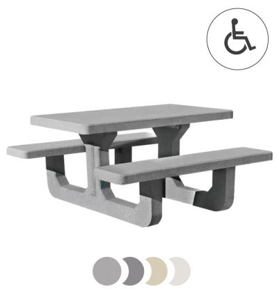 Table de pique en béton à poser