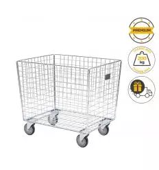 Chariot linge vrac en acier