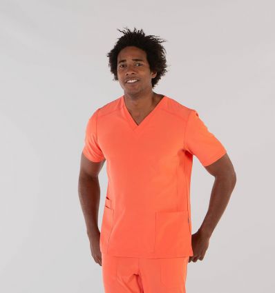 Tunique médicale couleur corail