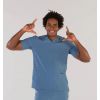 Blouse tunique médicale homme bleu gris