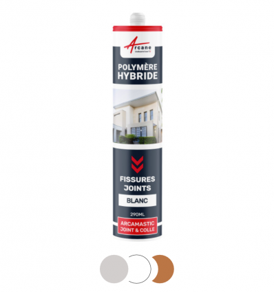 Mastic colle étanchéité fissures et joints gris, blanc, terre cuite