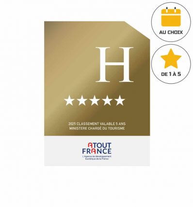 Panonceau classement hôtel