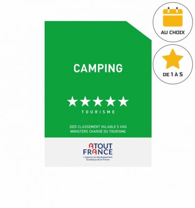 Panonceau classement camping tourisme ou loisirs