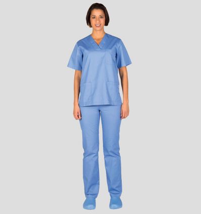 Ensemble aide soignante - bleu clair