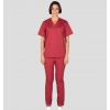 Ensemble aide soignante - rouge bordeaux
