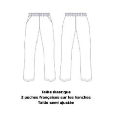 Pantalon médical blanc