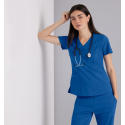 Photo : Tenue aide soignante couleur Bleu Roi - XS