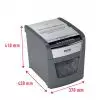Dimensions du destructeur de documents Rexel Optimum AutoFeed+ 50X