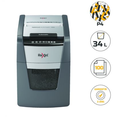 Broyeur de documents coupe croisée Rexel AutoFeed+ 100X 