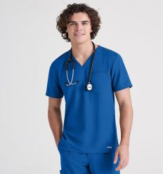 Blouse aide soignant bleu