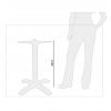 Pied de table bistrot en aluminium