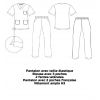 Esquisse de l'ensemble blouse et pantalon médical homme