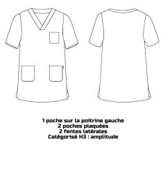 Esquisse blouse aide soignante