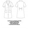 Esquisse blouse médicale femme manche courte