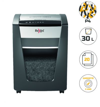 Broyeuse à papier manuelle coupe croisée Rexel X420