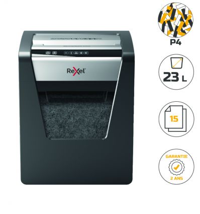 Destructeur de documents coupe croisée P4 Rexel Momentum X415