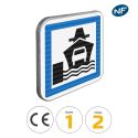 Photo : CE10 - Panneau embarcadère 350 x 350 mm  (2 rails au dos) - Classe 1 (T1)