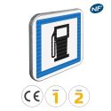 Photo : CE15a - Panneau de distribution de carburant 350 x 350 mm  (2 rails au dos) - Classe 1 (T1)