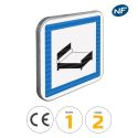 Photo : CE17 - Panneau hôtellerie 350 x 350 mm  (2 rails au dos) - Classe 1 (T1)