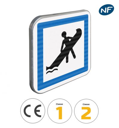 CE19 - Panneau emplacement de mise à l'eau d'embarcations légères - Pictogrammes