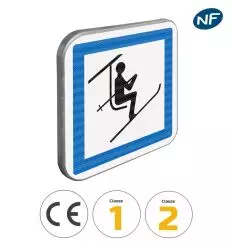 CE20b - Panneau télésiège télécabine - Pictogrammes