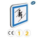 Photo : CE20b - Panneau télésiège télécabine 350 x 350 mm  (2 rails au dos) - Classe 1 (T1)