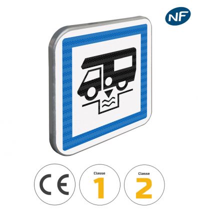 CE24 - Panneau station de vidange pour caravanes - Pictogrammes