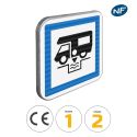 Photo : CE24 - Panneau station de vidange pour caravanes 350 x 350 mm  (2 rails au dos) - Classe 1 (T1)
