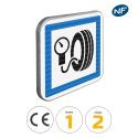 Photo : CE26 - Panneau station de gonflage 350 x 350 mm  (2 rails au dos) - Classe 1 (T1)