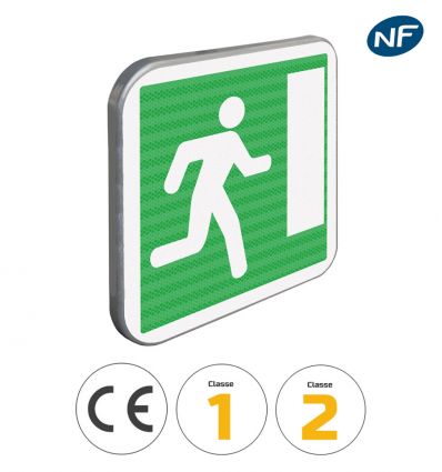 CE30a - Panneau issue de secours vers la droite - Pictogrammes