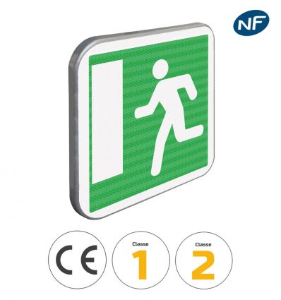 CE30b - Panneau issue de secours vers la gauche - Pictogrammes