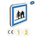 Photo : CE5a - Panneau auberge de jeunesse 350 x 350 mm  (2 rails au dos) - Classe 1 (T1)