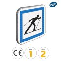 Photo : CE6b - Panneau circuit de ski de fond 350 x 350 mm  (2 rails au dos) - Classe 1 (T1)