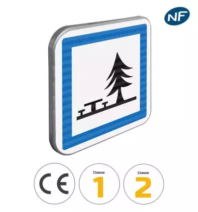CE7 - Panneau emplacement pour pique nique - Pictogrammes