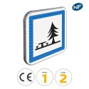 Photo : CE7 - Panneau emplacement pour pique nique 350 x 350 mm  (2 rails au dos) - Classe 1 (T1)